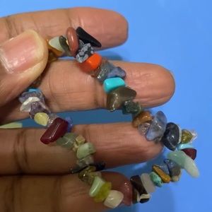 Multi Stone chip stretch bracelet